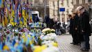 Silencio en las calles de Kiev por los ca�dos en la guerra