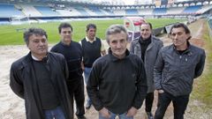 Lucas, Mat�, Manolo, Lemos, Suso Santom� y Carlos Cantarelo, exjugadores de aquella temporada -la mejor de la historia del equipo-, reunidos por La Voz en el 2011.