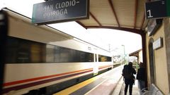 Estaci�n de ferrocarril de San Clodio, una de las situadas en la l�nea Monforte-Covas