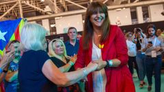 Laura Borr�s, presidenta de Junts,  en el congreso del partido en Hospitalet   