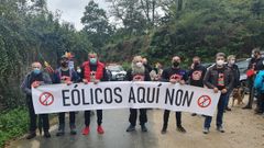 Movilizaci�n en contra del despliegue e�lico indiscriminado en la zona, celebrada en Neda