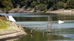 Imagen de archivo del embalse de Eiras con poca agua