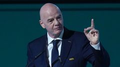 Gianni Infantino, durante su discurso en el Congreso de la FIFA