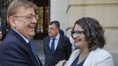 El presidente de la Generalitat valenciana, Ximo Puig, con la vicepresidenta, M�nica Oltra.