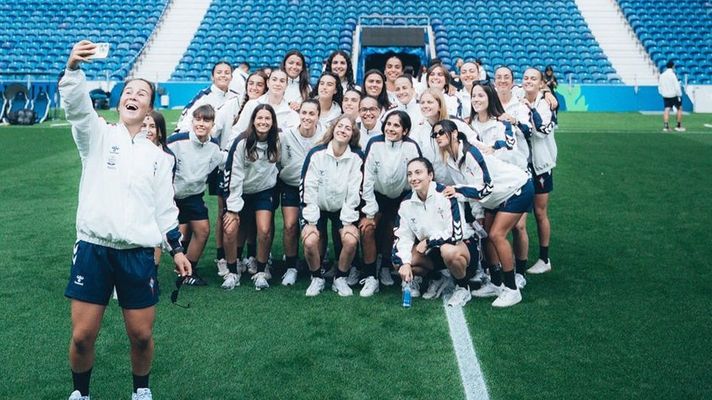 Las jugadoras de As Celtas, en O�Drag�o.