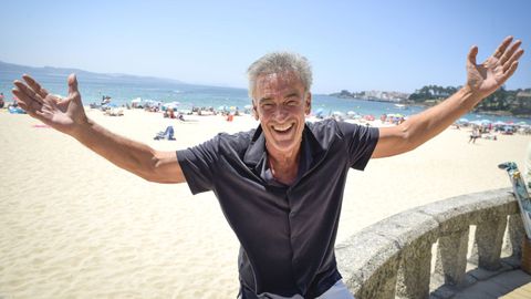 Francis Lorenzo en Sanxenxo, el lugar al que vuelve cada verano para estar con su familia