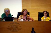 La actriz Mabel Rivera particip� en el coloquio de clausura del curso.