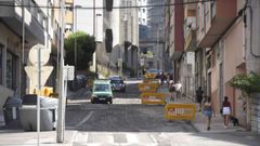 Las obras de reforma de la calle Casimiro G�mez de Pontevedra acaban de empezar y se prolongar�n durante un a�o