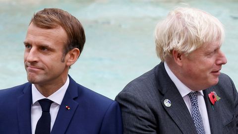 Macron y Johnson, el pasado 31 de octubre en la cumbre del G20 en Roma.