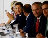Alberto N��ez Feijoo, en el comit� nacional ejecutivo del PP, ayer, en Madrid.