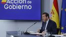 El ministro de Transportes, �scar Puente, durante la rueda de prensa posterior ofrecida tras el Consejo de Ministros.