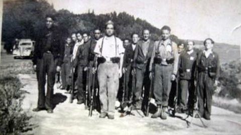 El asturiano Cristino Garca Granda, al frente de su grupo de guerrilleros en Francia, durante la Segunda Guerra Mundial