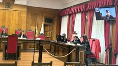 El acusado compareci� por videoconferencia al juicio en la Audiencia Provincial de Ourense