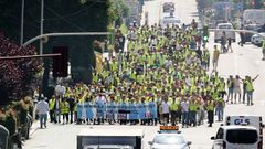 Manifestaci�n de los trabajadores por las calles de Vigo en su tercer d�a de huelga