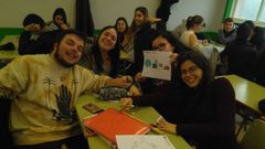 En la imagen, los cuatro alumnos del Terra de Trasancos premiados en el Reto Emprende 2020
