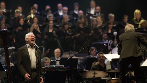 Vctor Manuel, durante su concierto en la Laboral