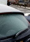 En Ribeira, los coches tambi�n aparecieron con escarcha.
