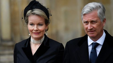 Los reyes de B�lgica, Felipe y Matilde