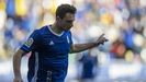 Borja Snchez celebra su gol ante la Deportiva Ponferradina en el Carlos Tartiere