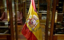Bandera del �Pr�ncipe de Asturias� en la sala de oficiales.