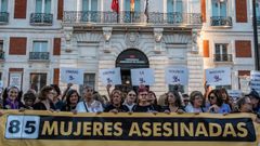Manifestaci�n en Madrid para condenar el asesinato de una de las �ltimas v�ctimas de la violencia machista.