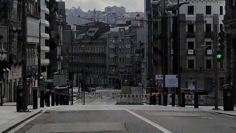 Vigo, sin gente durante este domingo