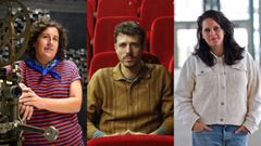 De izquierda a derecha, Beli Martnez, Lois Patio y Jaione Camborda