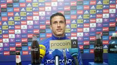 Christian Fern�ndez durante la rueda de prensa de esta ma�ana