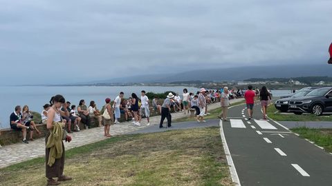 As� estaba el entorno de la playa de A Rapadoira para contemplar el eclipse