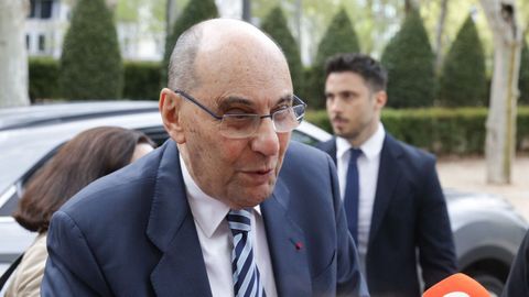Vidal-Quadras, en abril, antes de declarar ante la Audiencia Nacional por el intento de asesinato que sufrió en plena calle.
