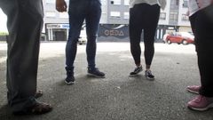 Vecinos del barrio de San Xo�n en una imagen tomada este verano, con motivo del aumento de la conflictividad derivada del ocio nocturno.