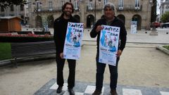 Presentaci�n das partidas de xadrez na Praza Maior