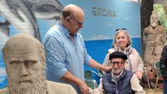 A la izquierda Luis Laria saludando a Juanjo Arrojo