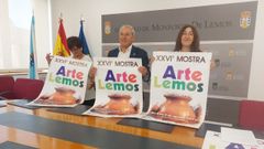 El alcalde Jos� Tom� present� la nueva edici�n de la feria Artelemos con la teniente de alcalde Gloria Prada (izquierda) y la t�cnica de desarrollo local Trinidad L�pez