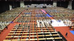 Examen de oposici�n del Sergas celebrado en Silleda el a�o pasado, antes de la irrupci�n de la pandemia