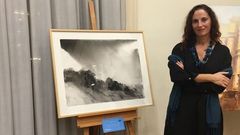 Pilar Cancio, con la obra ganadora
