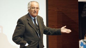 Jes�s Garrido en una presentaci�n de Prensa-Escuela en Ferrol en una foto de archivo.
