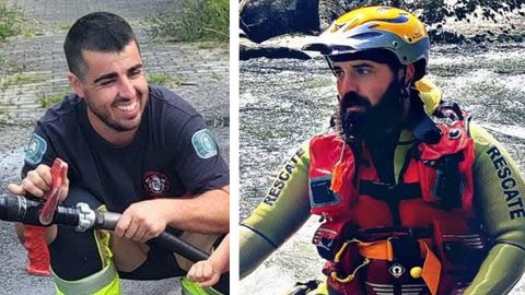 Aaron Luaces se meti en el agua a socorrer al baista y Miguel Montero coordin todo el operativo desde la tierra.