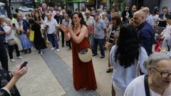 La actriz Luc�a Veiga inaugur� este viernes las fiestas en su barrio de Os Mallos