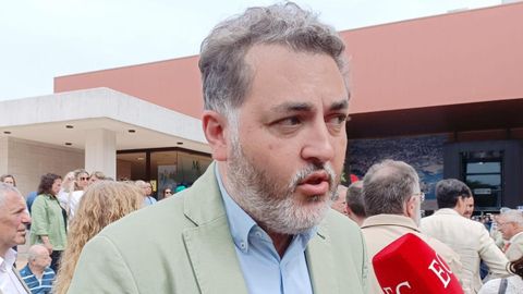 El eurodiputado asturiano por el PSOE, Jon�s Fern�ndez, en el marco de la celebraci�n del D�a de Europa en la 69 Feria Internacional de Muestras de Asturias, en el recinto ferial gijon�s 'Luis Adaro'