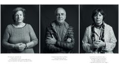 Tres dos retratos da serie: Pilar Taboada, Manuel Queijo e Preciosa Mart�nez
