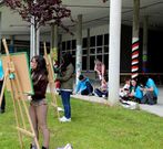 Alumnos del centro en una protesta contra la Lomce en 2013.