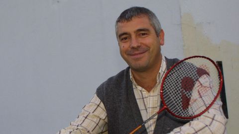 El fundador del Bádminton As Neves, en el año 2002.