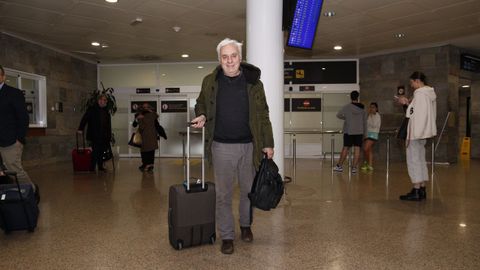 El periodista italiano Claudio Agustoni, uno de los pasajeros en estrenar la conexión.