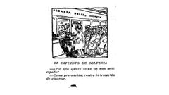 Vieta humorstica que public La Voz en 1928, ironizando sobre el impuesto de soltera