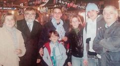 Os Gali�anes, cun amigo da familia, xa falecido, Leopoldo, co que compart�an o celtismo.
