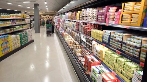 Productos en un supermercado gallego