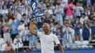 Djalminha durante su ltima visita a Riazor