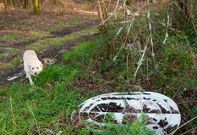 Las bra�as de La��o, uno de los humedales m�s importantes de Europa, tiene basura y maleza.