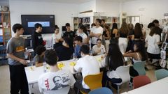 Alumnos y p�blico, el mi�rcoles durante las jornadas abiertas del centro ourensano.